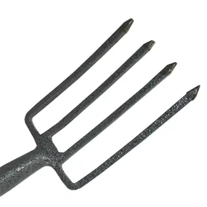 Carbon Steel Border Fork Gardening 4 Prongs Planting Farming Landscaping