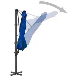 Berkfield Cantilever Umbrella with Aluminium Pole Azure Blue 300 cm