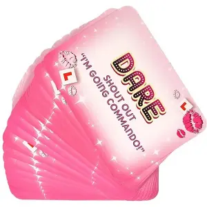 Henbrandt Hen Night Dare Card (Pack of 24) Pink (One Size)