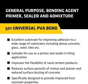 Everbuild 501 Universal PVA Bond - 5 Litre Multi-Purpose Adhesive