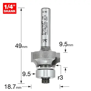 Trend 46/118 x 1/4 TCT Bearing Guided Ovolo & Round Over 3mm Radius