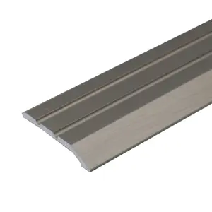 A01 900mm x 30mm 2.3mm Anodised Aluminium Door Threshold Ramp Profile - Inox, 0.9m