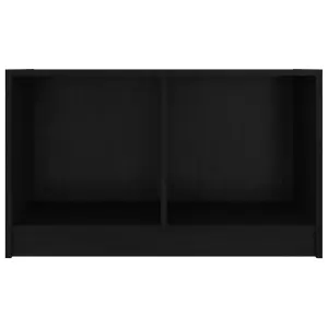 Berkfield TV Cabinet Black 70x33x42 cm Solid Pinewood