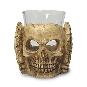 Drink No Evil - 3 X Skull Resin Shot Glasses