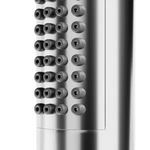 GoodHome Yekela Single-spray pattern Chrome effect Shower head