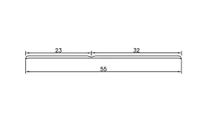 Self-adhesive flexible coved skirting board pvc strip floor wall joint k.103  25m(L) - sandy oak