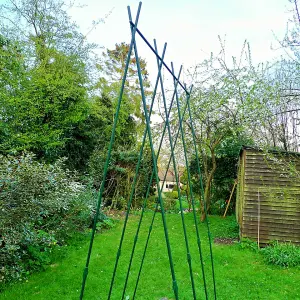 GardenSkill Easy Grow Runner Bean Frame & Climbing Plant Support Garden Trellis 1.2x2.4m H