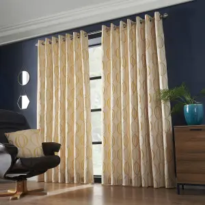 Omaha 66" x   90" Ochre (Ring Top Curtains)