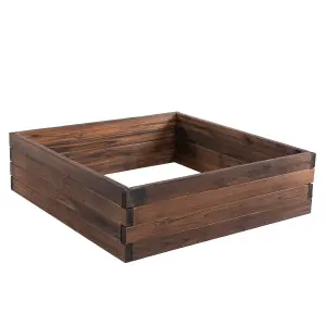 Outsunny Wooden Raised Garden Bed Planter Grow Containers Flower Pot 80 x 80cm