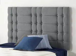 Somnior Plush Charcoal Bliss Divan Base With Headboard - Small Single