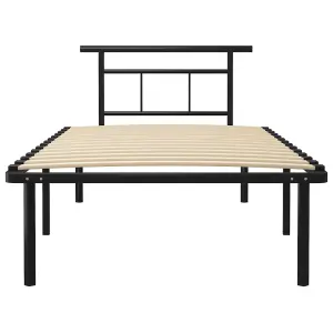 Berkfield Bed Frame Black Metal 100x200 cm