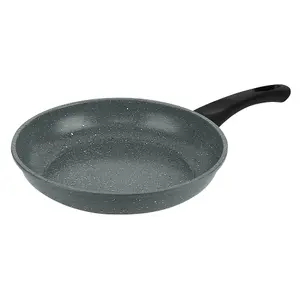 URBNCHEF 28cm Grey Frying Pan Forged Carbon Steel Marble Nonstick Cookware