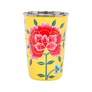 BillyCan Hand-Painted Picnic Cup - 400ml - Buttercup Peony