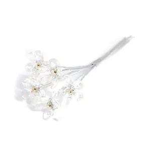 Pick: Crystal Flower: 2.3cm: Pack of 6: Clear