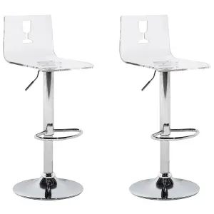 Beliani Modern Bar Chair BUSAN Swivel White