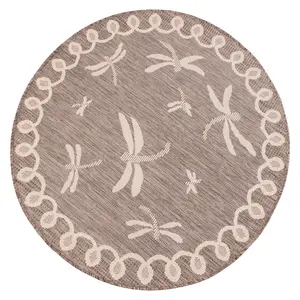 Natural Outdoor Rug, Animal Bordered Stain-Resistant Rug For Patio Decks Garden, Modern Outdoor Area Rug-60cm X 120cm