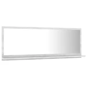 Dorlene Framed Wall Mounted Bathroom Mirror Concrete Grey / 90 cm