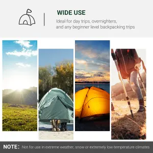 2-3 Man Camping Tent with 2 Rooms Porch Air Vents Rainfly Weather-Resistant