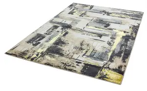 Modern Yellow Rug, Abstract Rug for Bedroom, Stain-Resistant Rug for Dining Room, Abstract Yellow Rug-240cm X 340cm