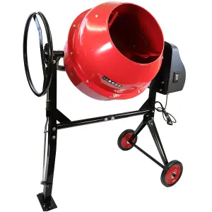 Excel 180L Portable Cement Concrete Mixer 230V/800W with Wheels