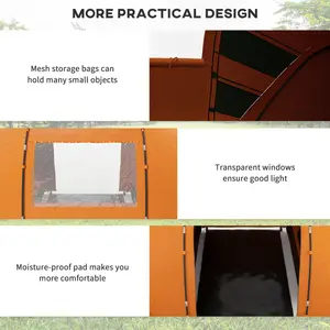 Brazley 4 Person Tent Orange