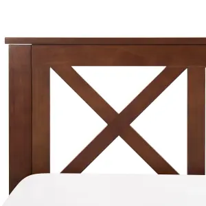 Wooden EU Double Size Bed Dark TANNAY