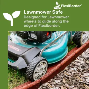 FlexiBorder Brown 6 x 1m Flexible Garden Edging for Garden Borders - Lawn Edging for Pathways and Landscaping