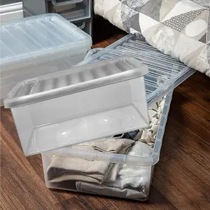 3 x 32 Litre Multipurpose Plastic Storage Containers Useful Boxes Complete With Lids