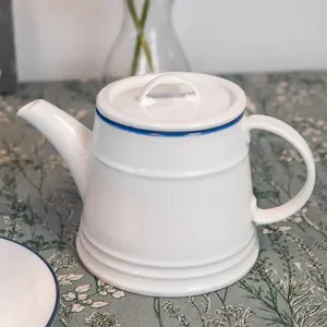 Nicola Spring - White Teapot - 900ml