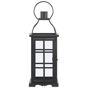 Beliani Traditional Lantern CLARA Metal Black