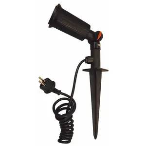 Luminosa Garten 1 Light Outdoor Spike Light Black IP44, E27