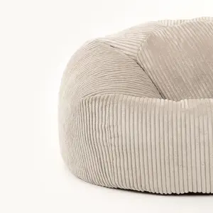 icon Kingston Classic Corduroy Bean Bag & Pouffe Natural Bean Bag Chair