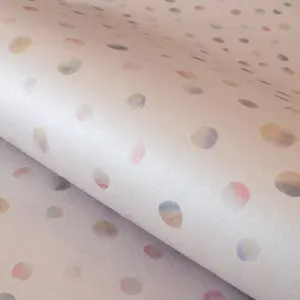 Galerie Great Kids Rose Smooth Glitter Watercolor Dots Wallpaper Roll