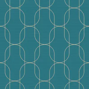 Superfresco Eternity Geometric Teal Wallpaper