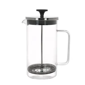 2pc Cafetière Set with 8-Cup Glass Cafetière and Battery Operated Handheld Milk Frother