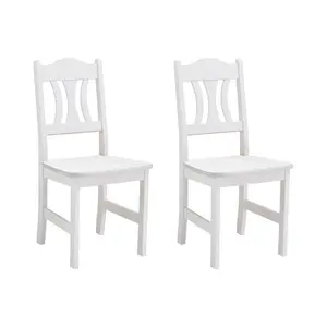 Kristel Solid Wood Dining Chair (Set of 2) White