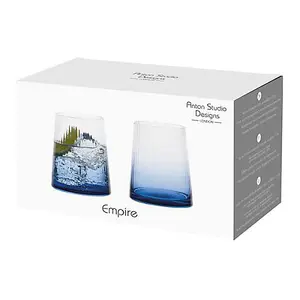 Anton Studios Empire Set of 2 DOF Tumblers Blue