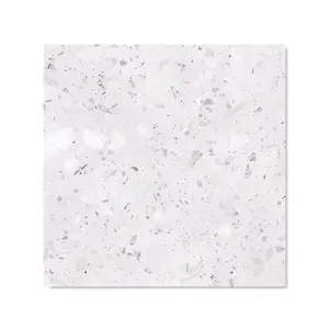 Icy White Quartz Effect Premium Glass Kitchen Splashback W900mm x H650mm