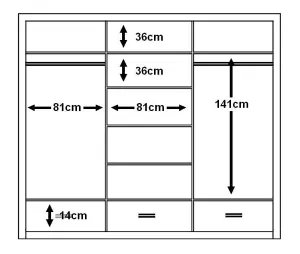 Modern Lux Wardrobe with Shelves and Mirrored Door in Oak Artisan - LED Lit Storage Solution (H2150mm W2500mm D630mm)