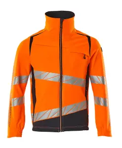 Mascot Accelerate Safe Ultimate Stretch Work Jacket (Hi-Vis Orange/Dark Navy)  (Small)