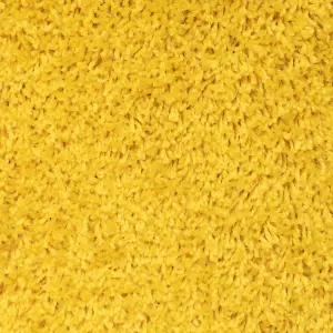 Soft Value Yellow Shaggy Area Rug 180x270cm