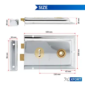 XFORT Traditional Rimlock (Polished Chrome).