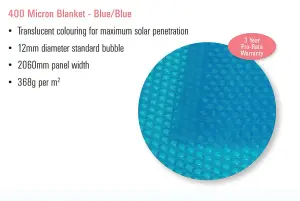 21ft x 12ft Blue 400 Micron Above Ground Solar Pool Cover Swimming pool