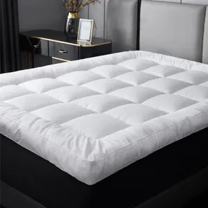 Superking 4 Inch Thick Super Soft Mattress Topper, Hypoallergenic, Comfy, Deep Fill - Machine Washable