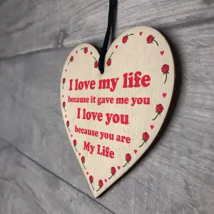 Valentines Day Anniversary Gift For Him Her Wood Heart Love Gift For Men Women