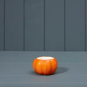 The Satchville Gift Company Orange Pumpkin Tealight Holder