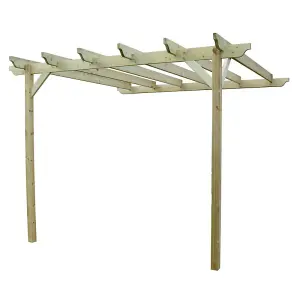 Wall Mounted Garden Pergola - Wood - L240 x W480 x H270 cm - Light Green