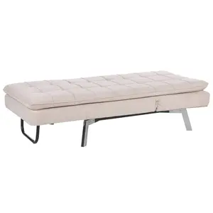 Velvet Chaise Lounge Beige LOIRET