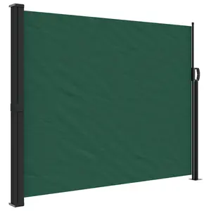 Berkfield Retractable Side Awning Dark Green 160x600 cm