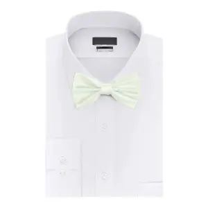 Ivory Satin Polyester Bow Tie for Casual & Formal Wear, Wedding Party Accessory